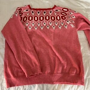 Pink Geometric Sweater
